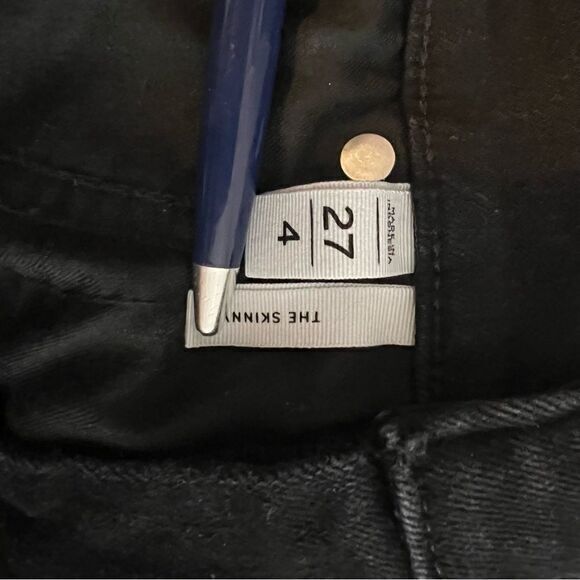 LOFT Black Ankle Mid Rise‎ Skinny Jeans Women's Size 27/4 - Picture 5 of 8